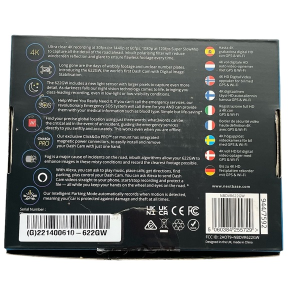 NEW NextBase Dash Cam 4K 622GW + 128GB + extra mount - Picture 6 of 14